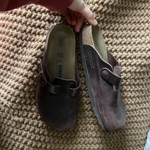 Birkenstock Dark Brown Slip-On Shoes euro 40